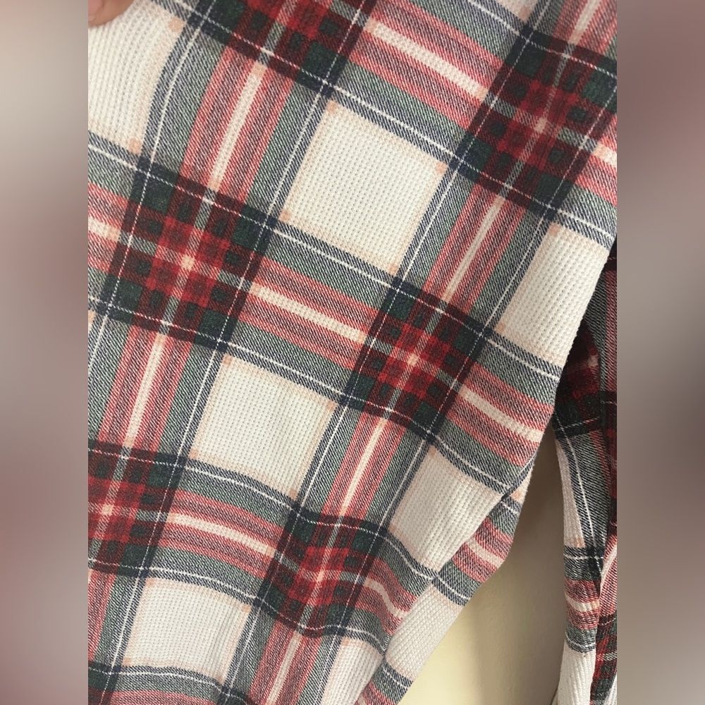 Stars Above Thermal Plaid Pajama Set Sz M - Picture 7 of 8